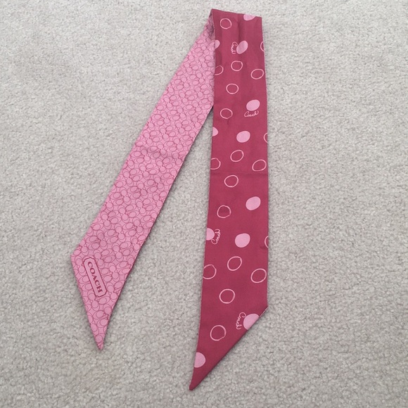 Pink Classic Coach Silk scarf - Picture 5 of 6